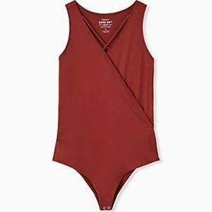 NWOT Torrid Super Soft Surplice Strappy Bodysuit 1X